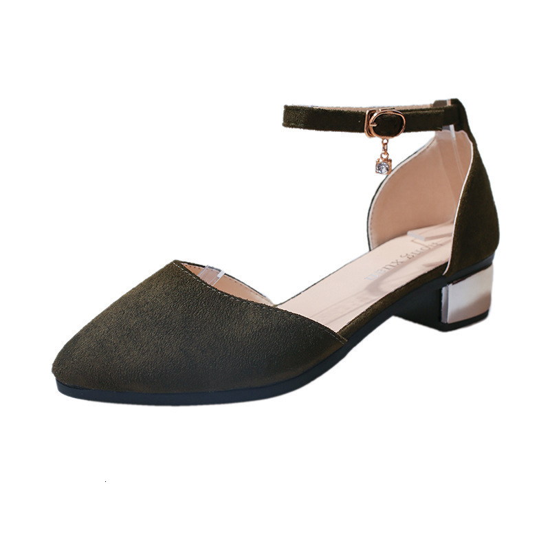 Summer Ddmywed Spring Shallow Mouth Hollow Singles Shoes Headband One Line Buckle With Pointed Point Thick Heel Women S Sandals Chinese Brand F Ddmysa