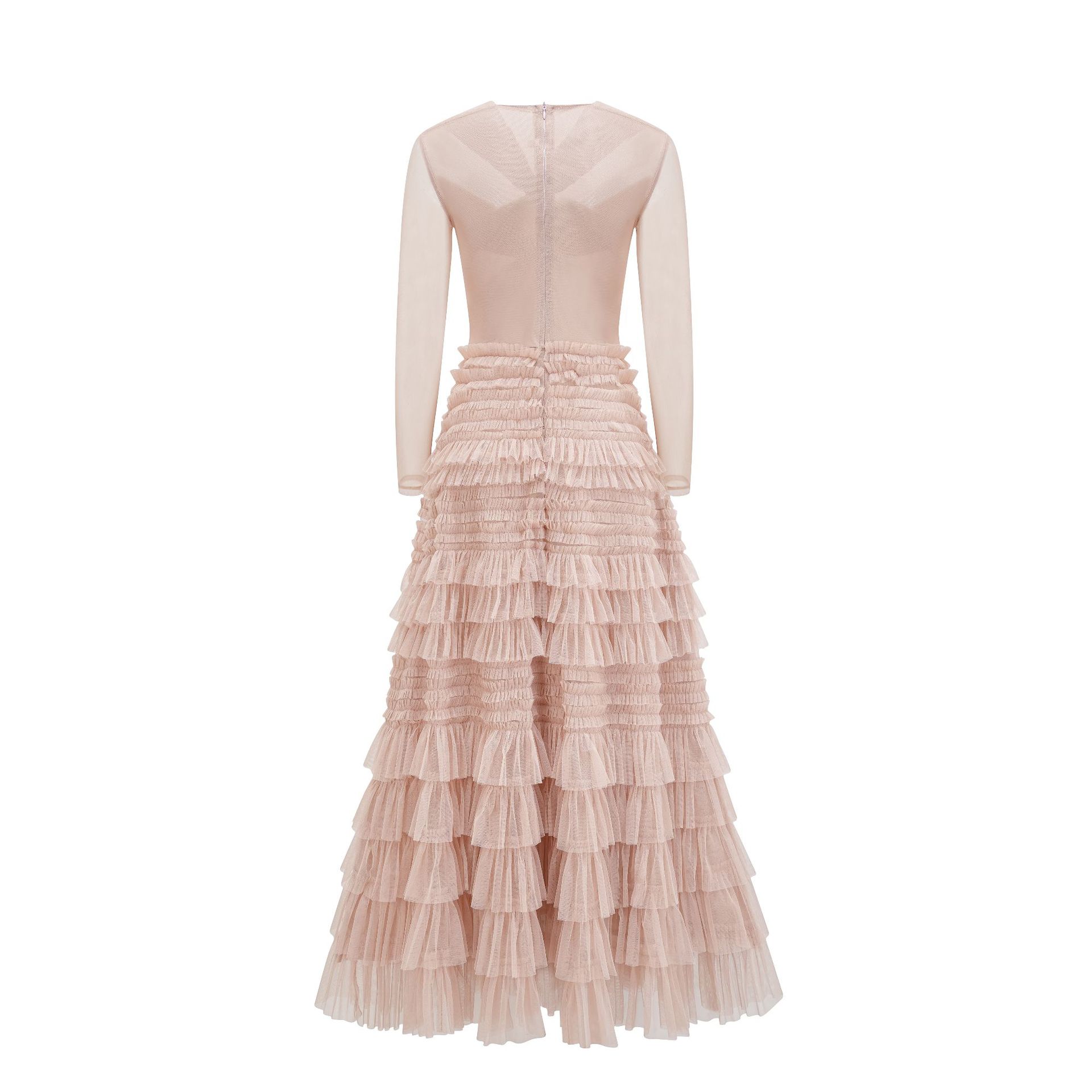 (19) Niche cross-personality dress, elegant long-sleeved A-line skirt, commuter women's clothing