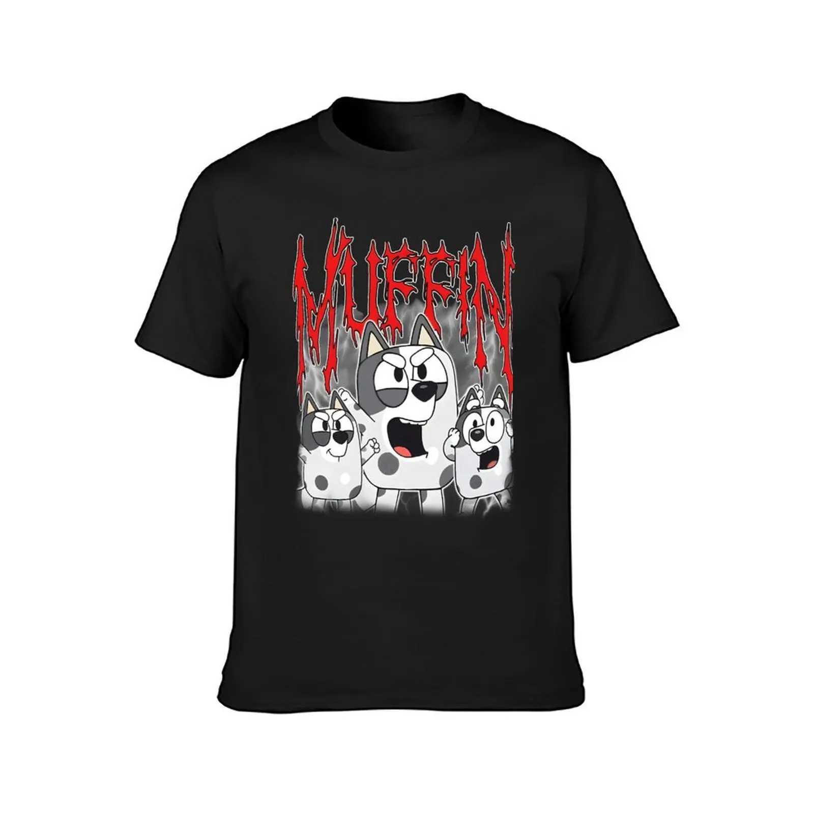 Muffin metal shirt Muffin emotional shirt with animal print for boys white fun T-shirt for white men W241223