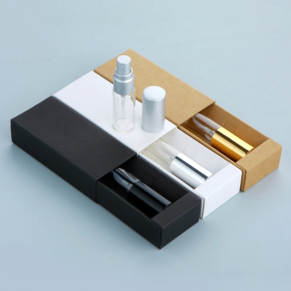 50 Pcs/Lot 5ml Perfume Bottle With Perfume Paper Box Parfum Refillable Atomizer Spray Bottles Sprayer Custom Pay Extra 241224