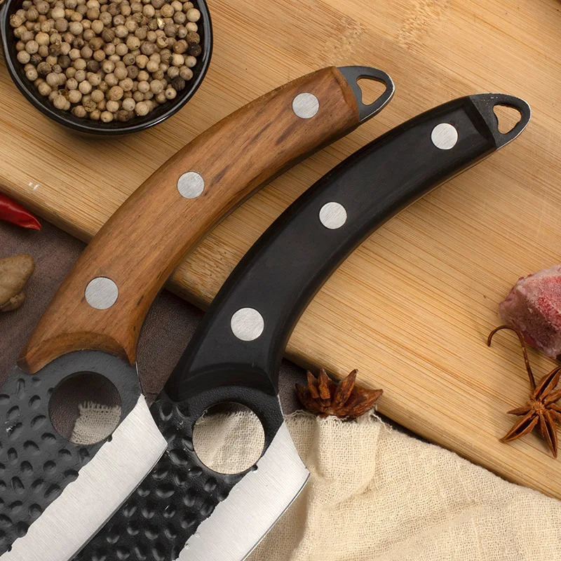 Stainless steel kitchen knife accessories multifunctional knives meat cooking tools barbecue bone cutting knives forging knives 241223