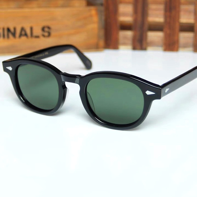 Johnny Depp Polarized Sunglasses Men Round Lemtosh Sun Glasses Women Luxury Brand Vintage Acetate Frame Night Vision Goggles IVSTA Fashion Accessories