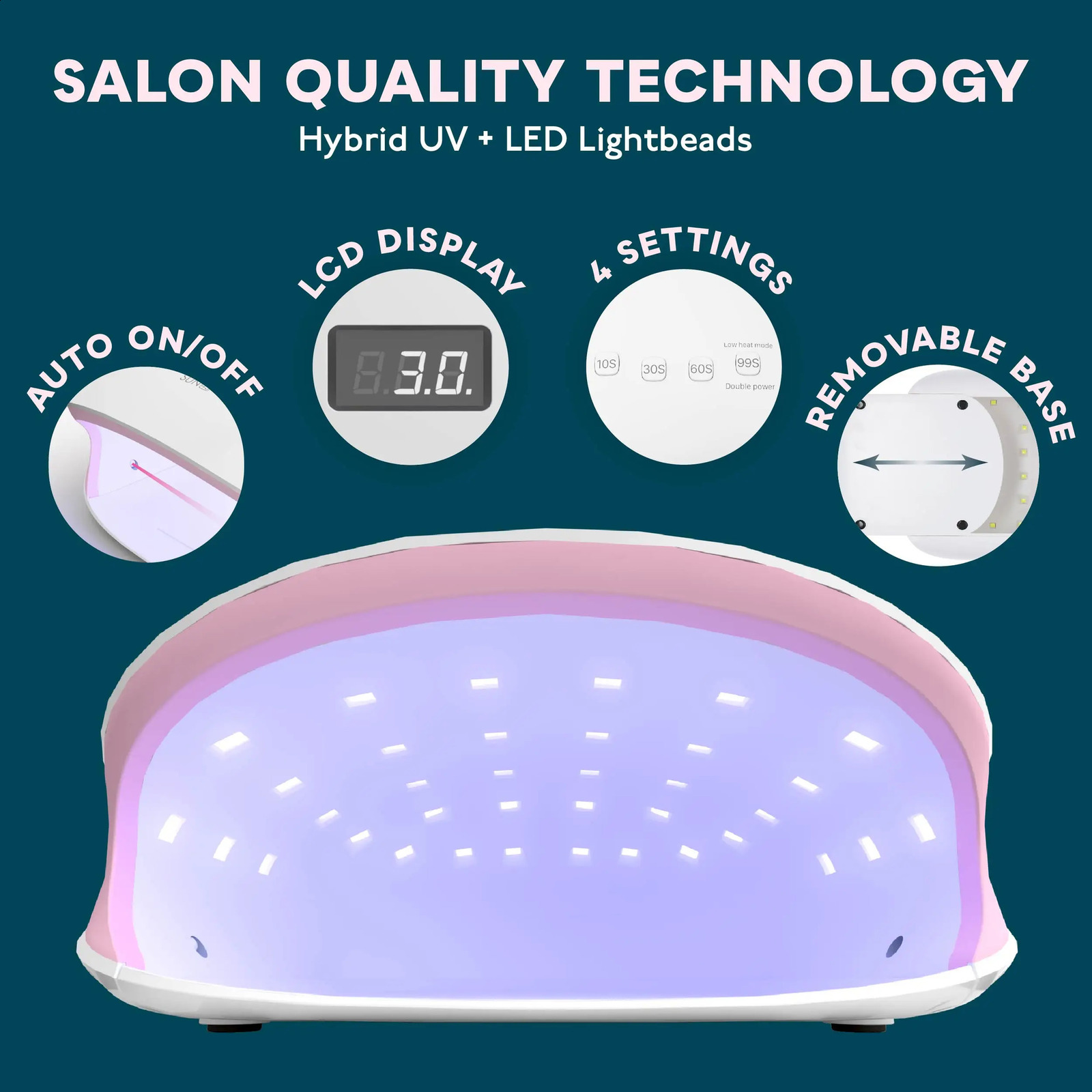 SUNUV SUN4S Nail Lamp 48W UV LED Nail Dryer for Curing Gels Polish With Smart Sensor Manicure Nail Art Salon Equipment 241224