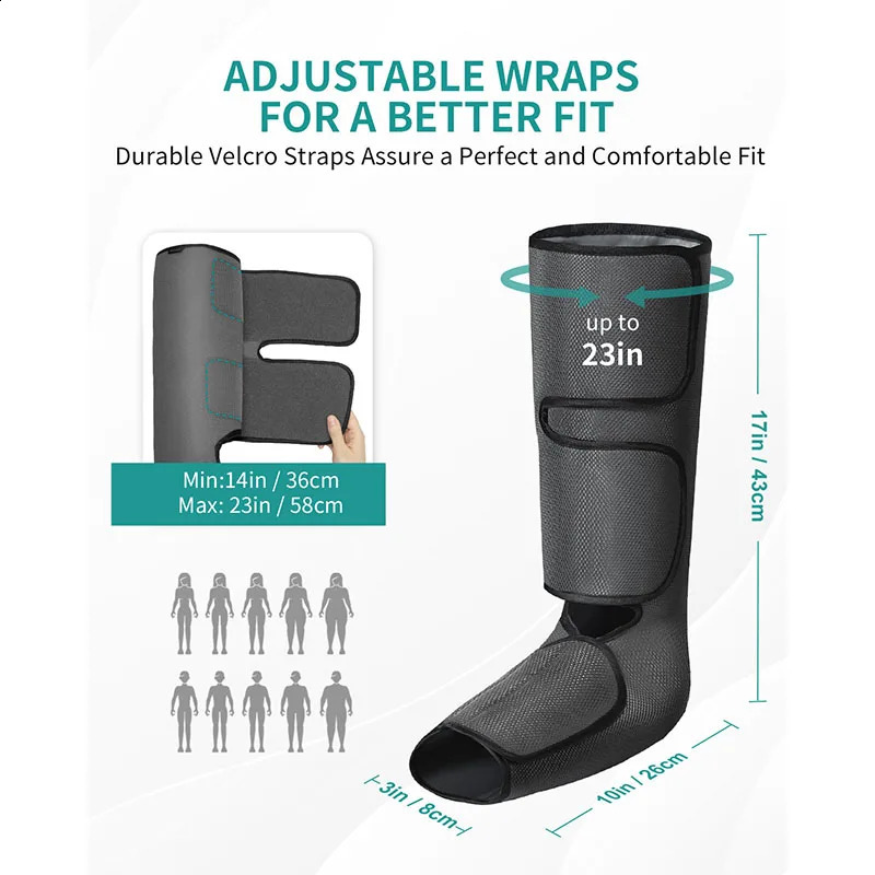 Nekteck Foot Legs Air Compression Massager Calf Wraps Massage for Blood Circulation and Relaxation Physical Massage Boot 241224