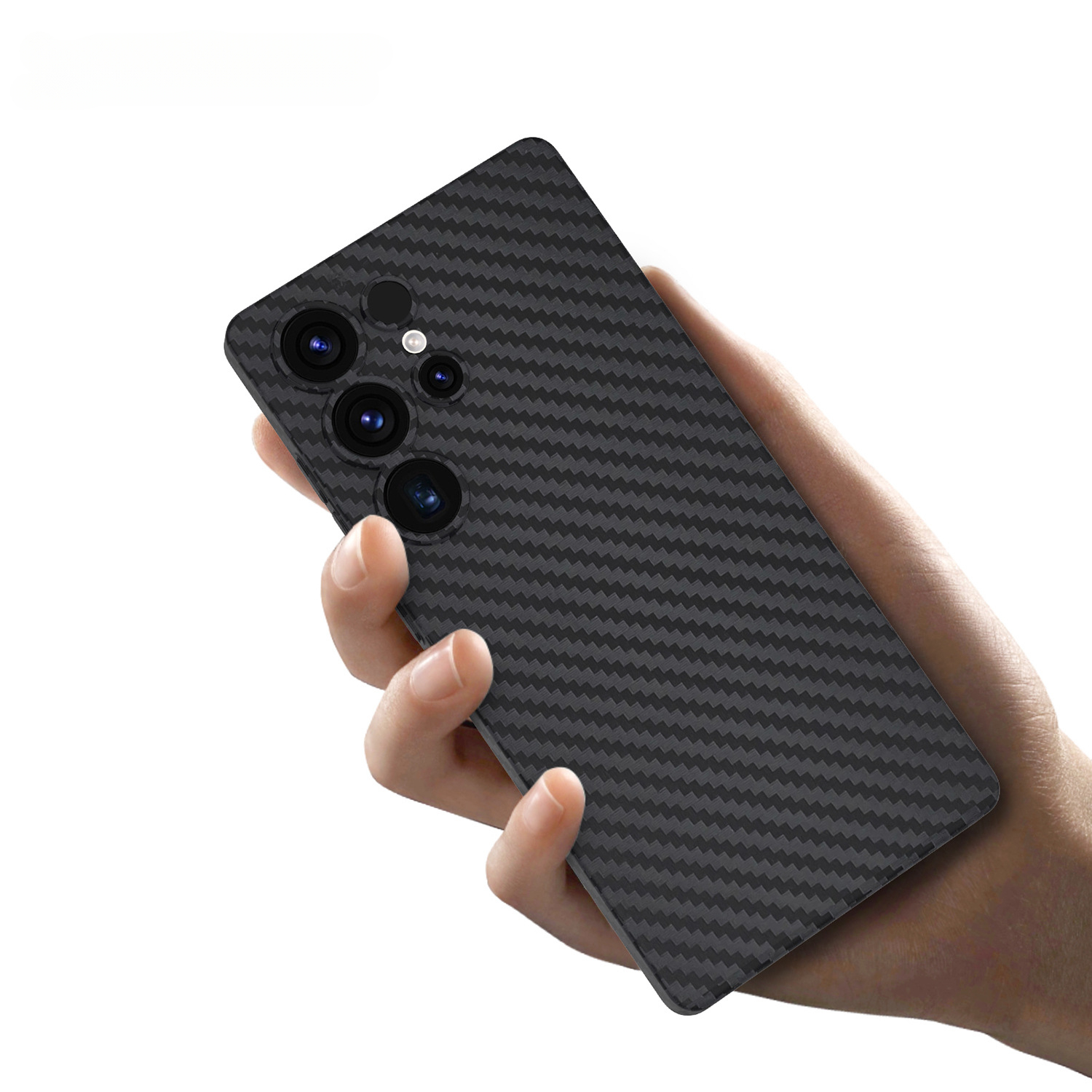 Carbon Fiber for S22 S23 S24 S25 Plus Ultra Frost Anti Finger Print Soft Tpu Shockproof Phone Case