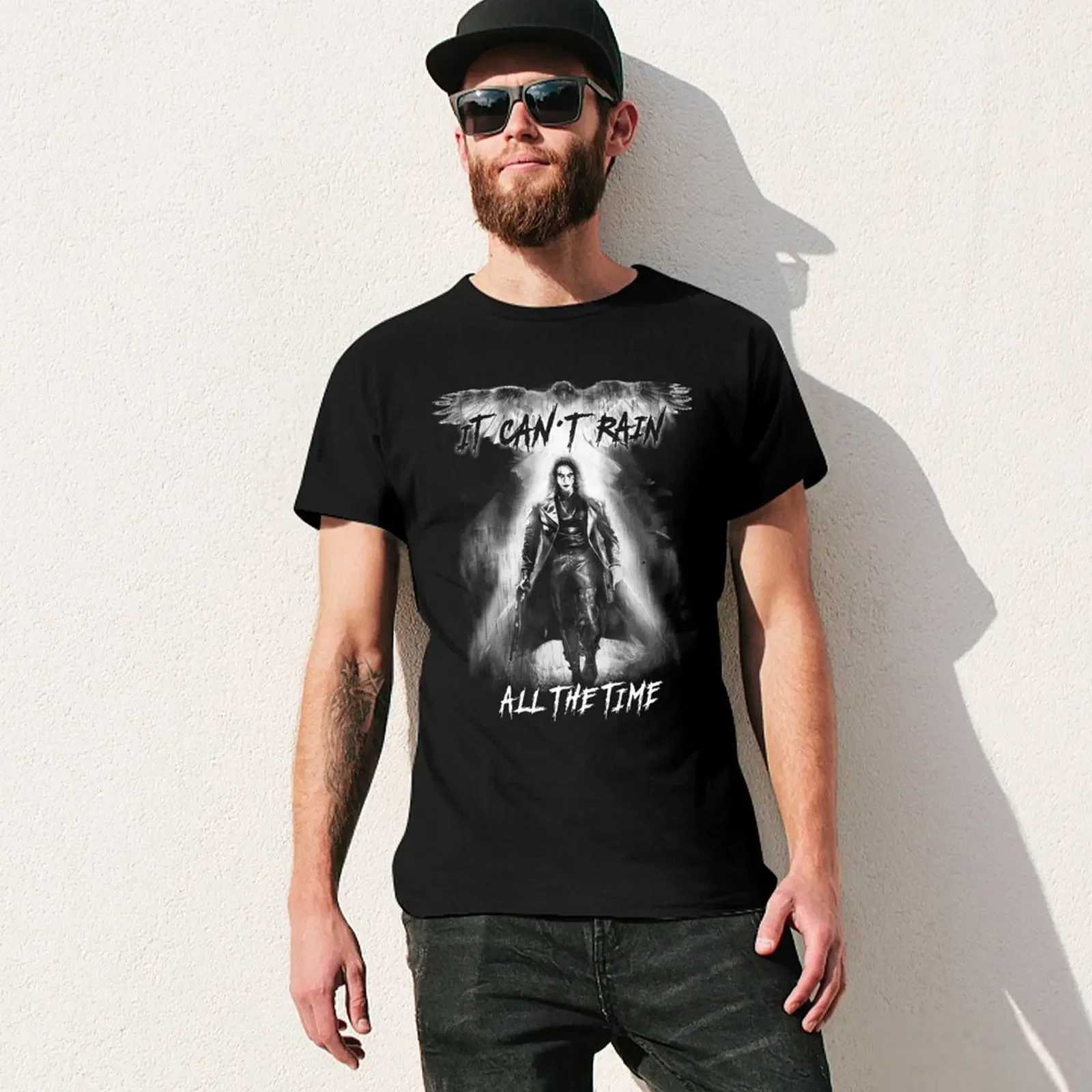 Eric Dravens It Cant Rain All The Time animated series Aesthetic Clothing Blanks short sleeved T-shirt mens solid color T-shirt W241223