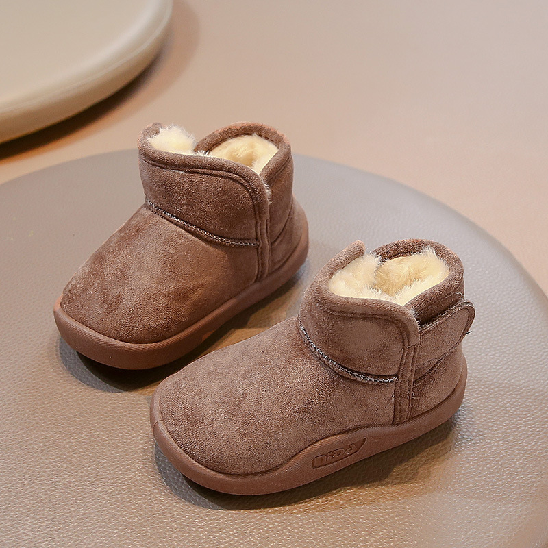 Toddler Kids Boots New 2024 Winter Warm Snow Boots Boys Girls Plush Soft Bottom Infant Shoes Happysteps Baby Outdoor Shoes Kids Shoes