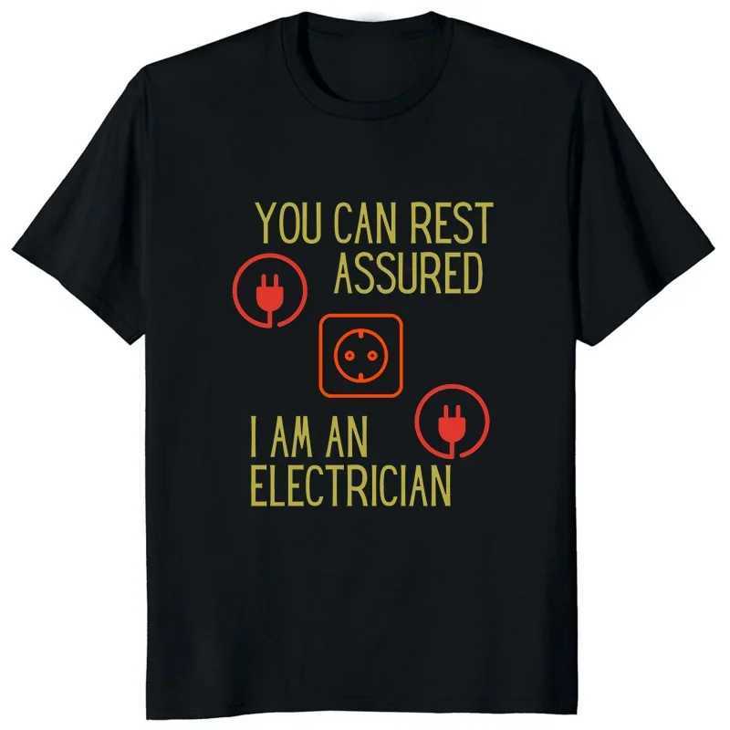 If I wasnt a good electrician I would die casual mens flat top T-shirt W241223