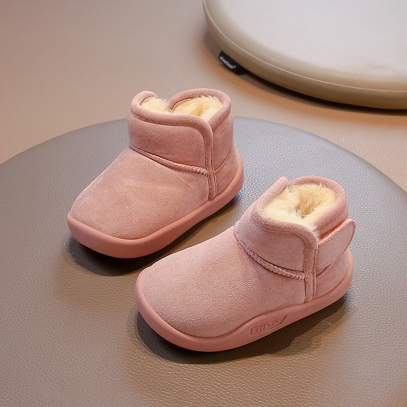 Toddler Kids Boots New 2024 Winter Warm Snow Boots Boys Girls Plush Soft Bottom Infant Shoes Happysteps Baby Outdoor Shoes Kids Shoes