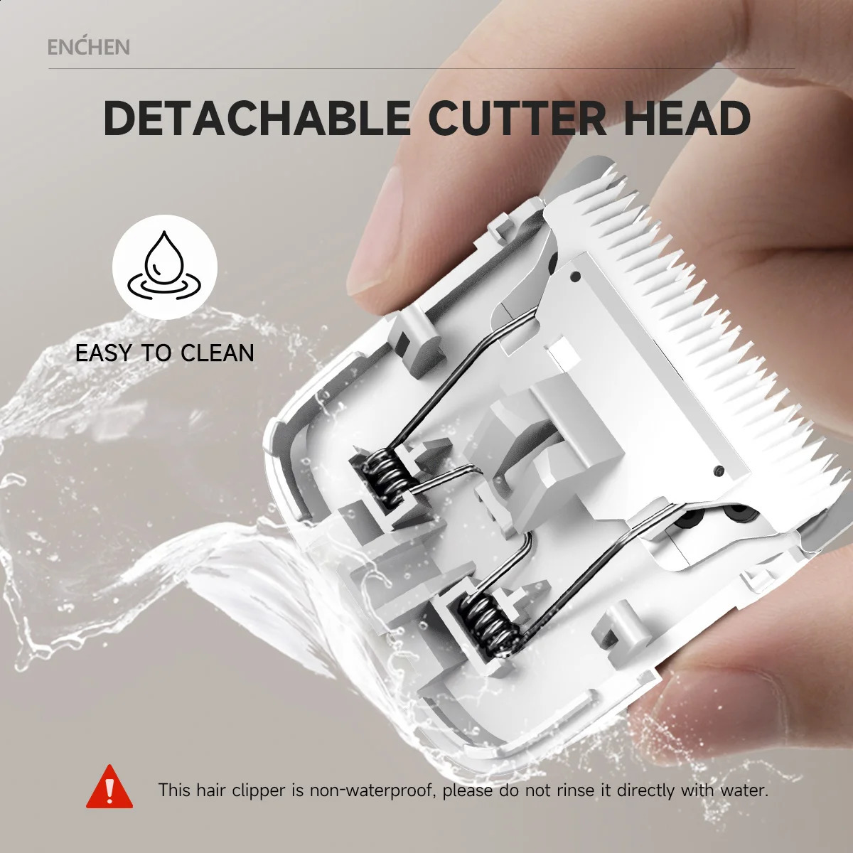 ENCHEN Hair Trimmer Hair Clipper Electric Hair Cutting Machine Professional Cordless Type-C Charging Ceramic Home Use - Boost 241224