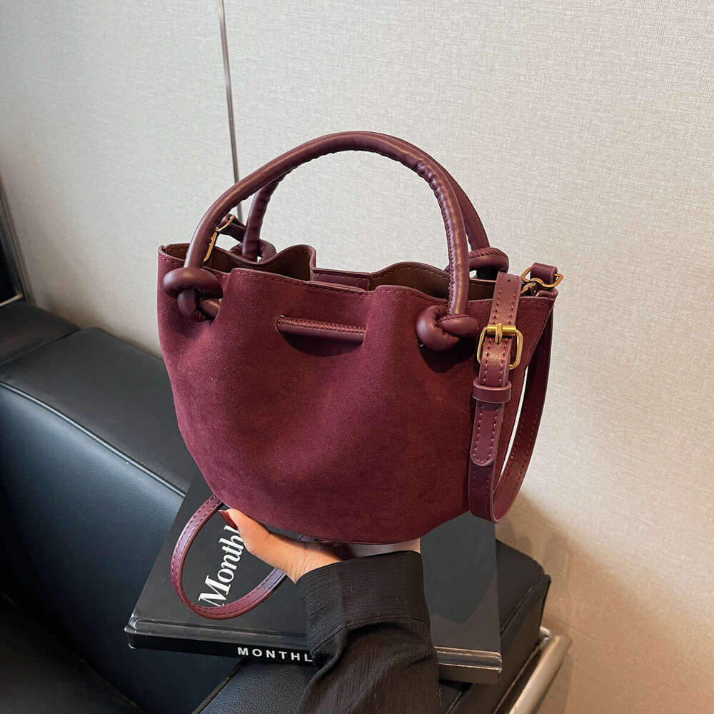 Women's Bags Handbag Retro Leather Ruffled Handbag Fashion With Removable Strap High-Grade Single Shoulder Bag