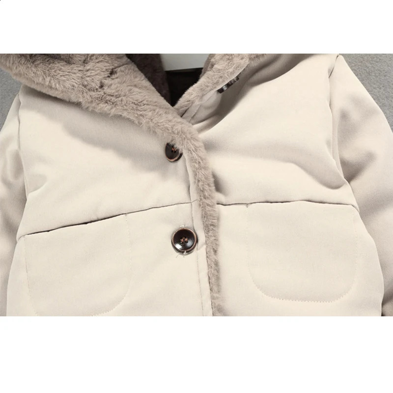 Cold Winter Baby Girls Jackets for Infants Thick Coats Girls Warm Hooded Velvet Jacket Children Outerwear 0-4 Y Toddler Snowsuit 241223