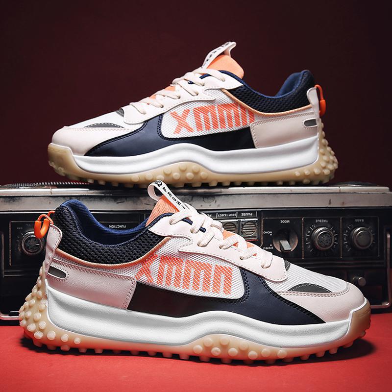 Men Sports Fashion Printing Chunky Shoes Korean Version Casual Style Triple Blue Red fashion