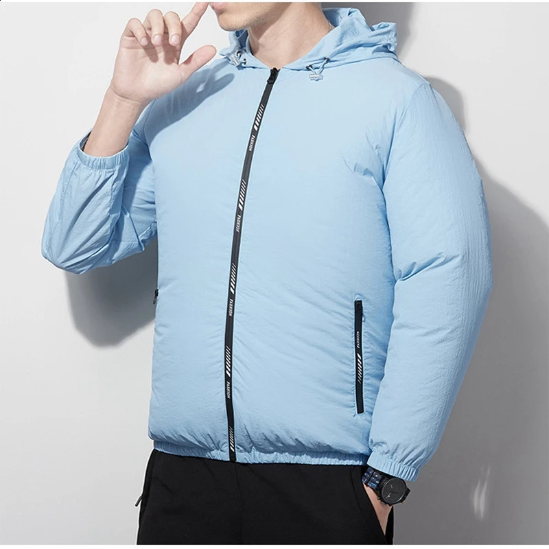 Men Outdoor summer coat USB Electric fan cooling Jackets men Air Conditioning Fan Clothes Heatstroke hood Jacket 241220