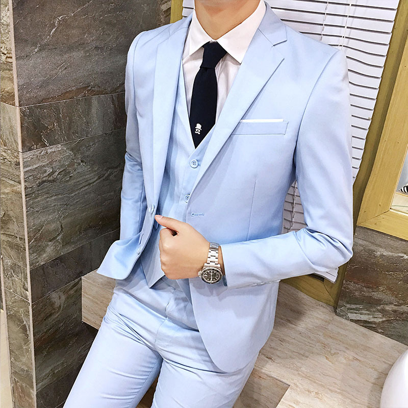 D1223Casual formal slim fit professional suits groom groomsmen wedding dress