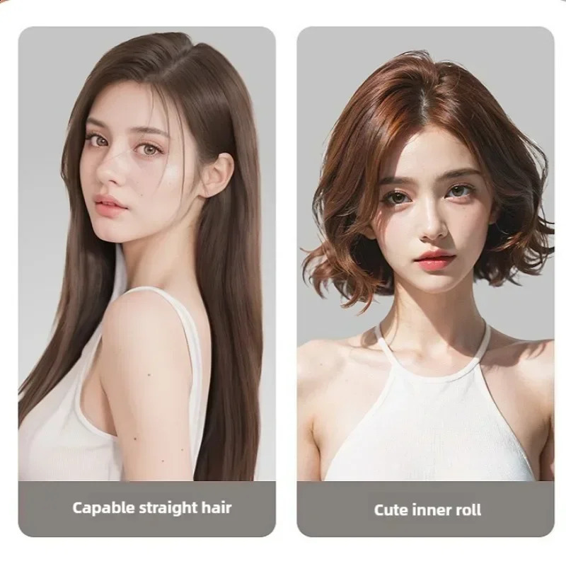 2 in 1 Professional Hair with 4 Gears Heat Ceramic Ionic Fast Heat-Up Negative Ion Hair Flat Iron Lcd Display 241224