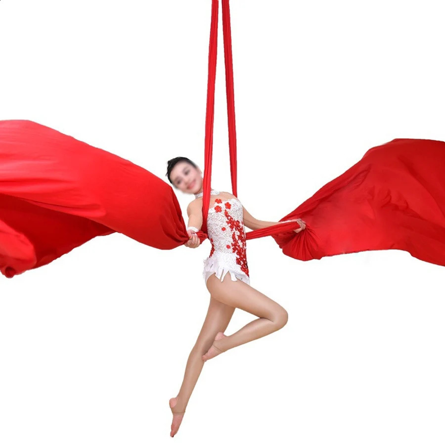 11yards 10m Aerial Silks Yoga Hammock Silk Swing GYM for Home Outdoor Fitness AntiGravity Body Building Pilates Belt 241216
