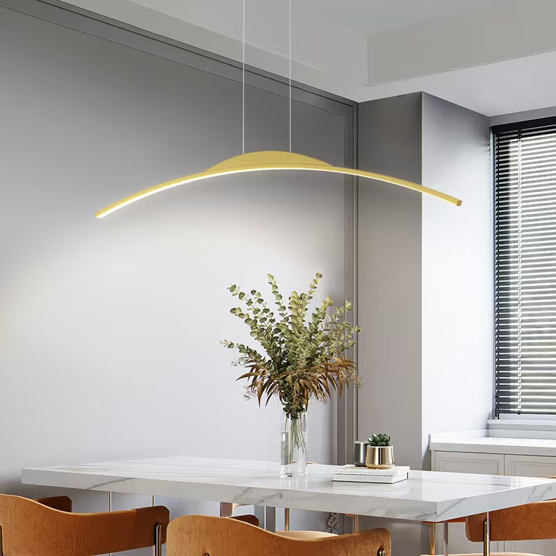 Modern LED Chandelier for Dining Room Kitchen Bar Living Room Bedroom Ceiling Pendant Lamp Black Simple Design Chandelier Light