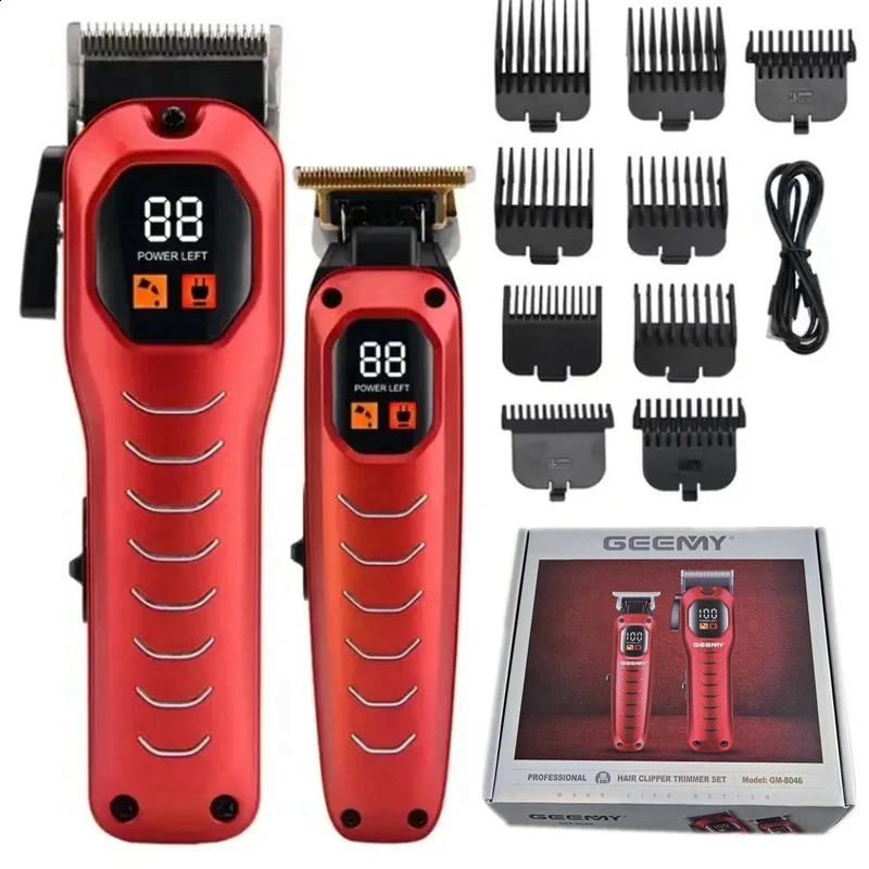 Combo Cordless Adjustable Hair Clipper Professional Adjustable Beard Hair Trimmer For Men Electric Haircut Machine Rechargeable 241224