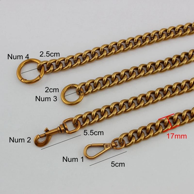 1-5 pieces of 60-130cm bag with metal chain strap DIY handle cross body accessory handbag detachable and replaceable wallet chain strap 241223