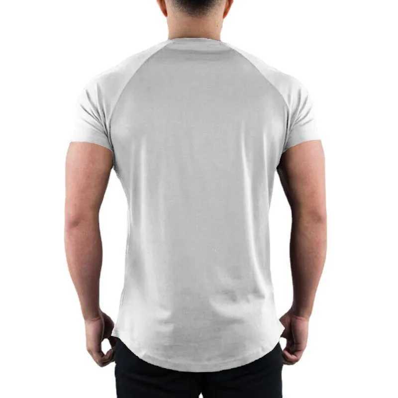 Ordinary gym T-shirt mens summer fitness clothing O-neck short sleeved T-shirt cotton ultra-thin fit T-shirt fitness training T-shirt top W241223