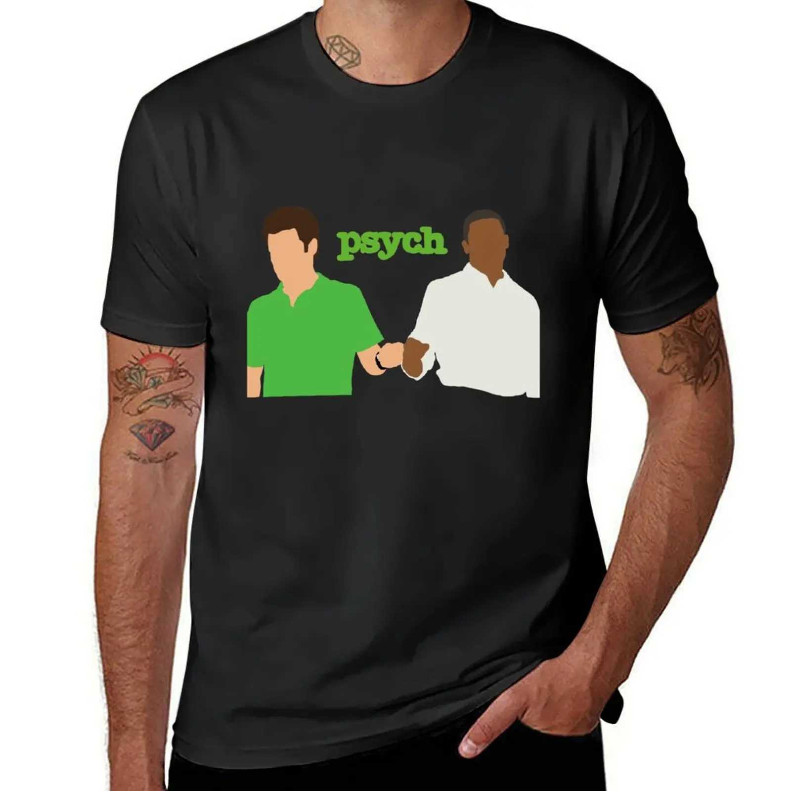 Psych Shawn and Gus T-shirt Large Flat Top Mens Retro T-shirt W241223