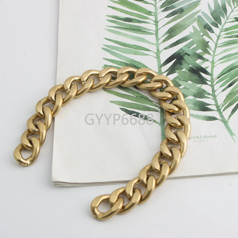 1-5 meters 19MM 15MM wide satin gold metal chain used for wallet shoulder strap handbag cross body replacement accessories 241223