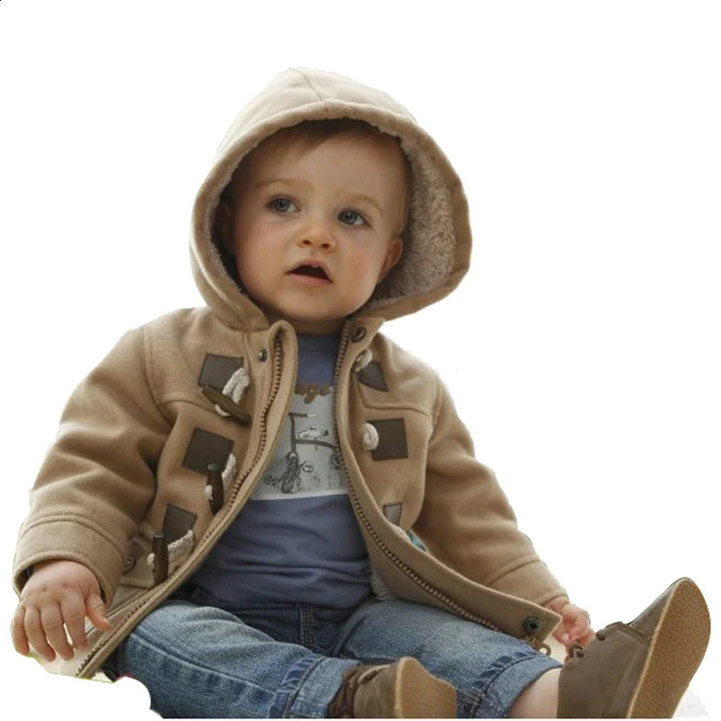 Baby Boys Jacket Coat Children Winter Hoodies Kids Outerwear Clothes Infant Warm Thick Overcoat Outwear Sweater Fur Foat Tops 241223