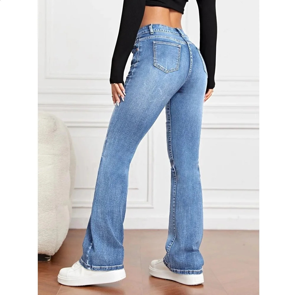 Women Stretch Denim Jeans Ladies Slim Straight Pants Casual Pantalones de mujer pantalon femme 241224