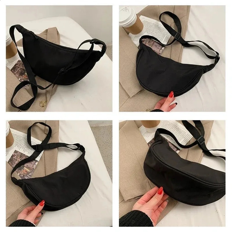 Cross Body Bags for Women 2024 Trendy Dumpling Bag Lightweight Small Tote Underarm Single Shoulder Canvas 241213