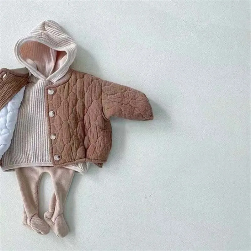 Winter born Baby Coats Jackets Thicken Warm Cotton Toddler Girls Boys Coats Jackets Solid Color Baby Winter Clothes 241223