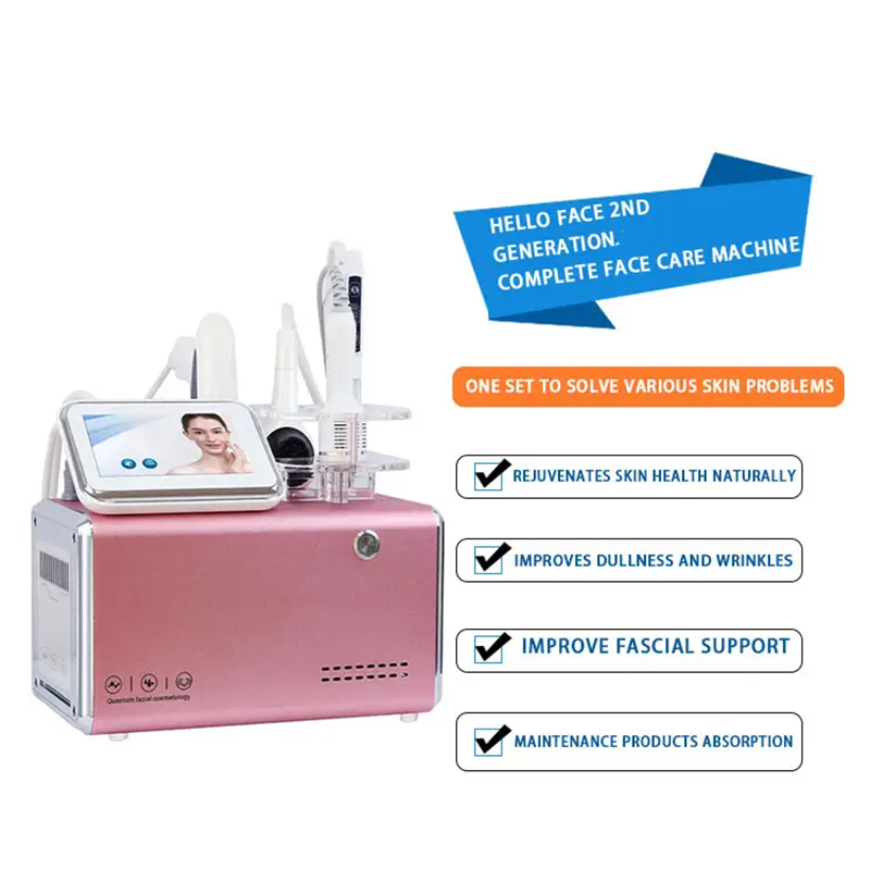 Professional 4 Handles Vacuum Lifting Cooling Pore Shrinking Face Lift Radiofrequency Mesotherapy Gun RF Face Tightening Skin Rejuvenation Beauty Mach