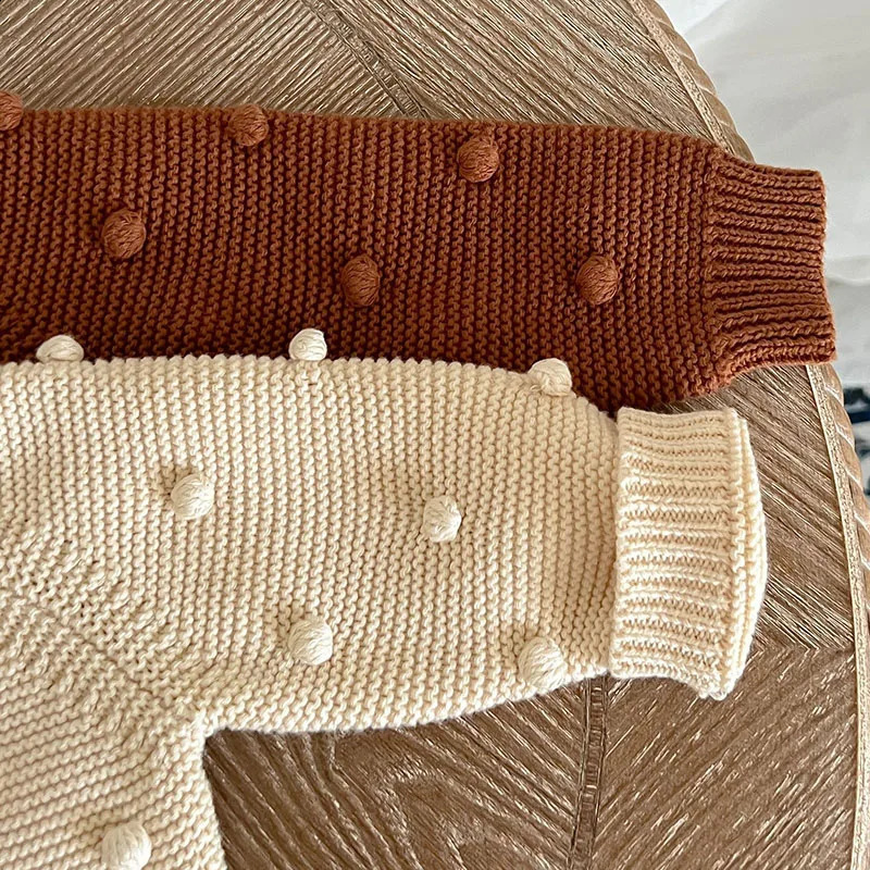 Infant Baby Girl Knitting Cardigan Toddler Baby Girls Sweater Coat Autumn Spring Korean Style Long Sleeve Cardigan Coat 241223