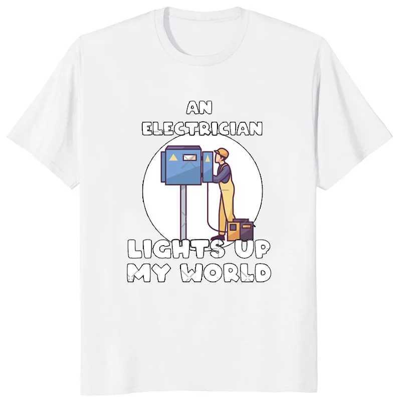 If I wasnt a good electrician I would die casual mens flat top T-shirt W241223
