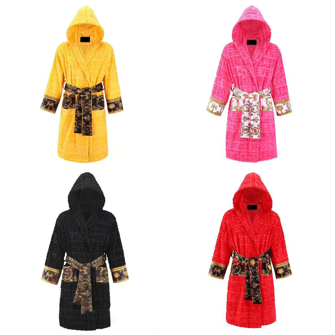 Designer Cotton Bathrobe for All Genders - Luxurious Feel, Size Range from M to 4XL