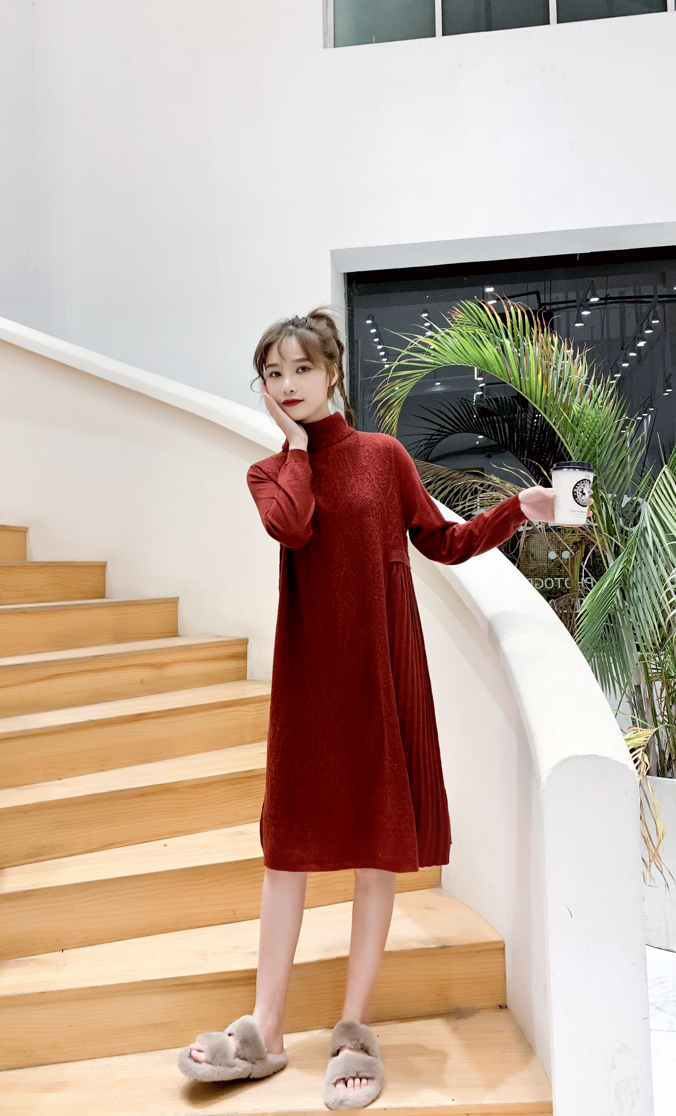 Women's Slim Fit Wool Sweater - Stylish Autumn & Winter Interior Top with High-End Feel
