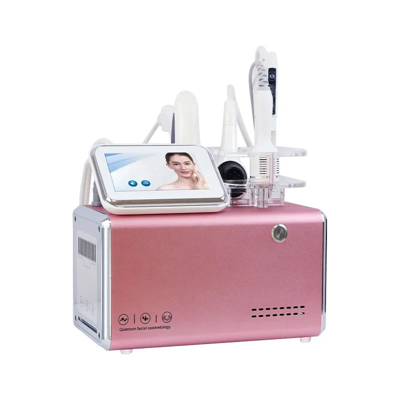Professional 4 Handles Vacuum Lifting Cooling Pore Shrinking Face Lift Radiofrequency Mesotherapy Gun RF Face Tightening Skin Rejuvenation Beauty Mach