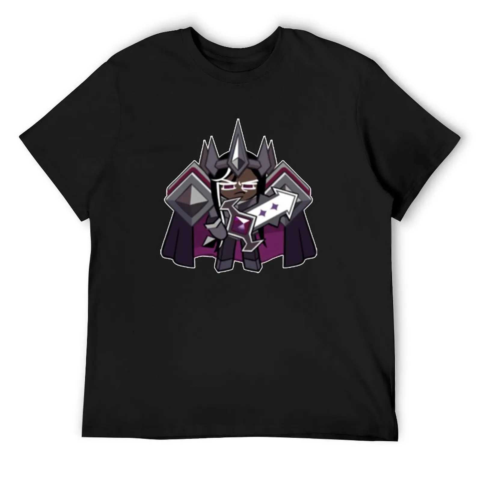 Black cocoa cookies! Cookie Run Kingdom Retro T-shirt Sublime Mens Solid Color Fun Mens Wear W241223