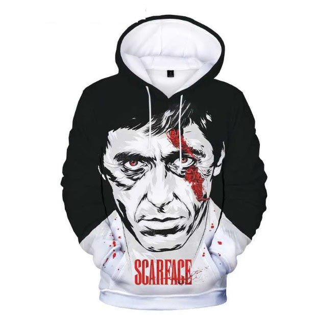 Men's Hoodies Sweatshirts 2021 Movie Scarface 3D Print Hoodie Sweatshirts Streetwear Hoodies Men Women Fashion Pullover Clothes