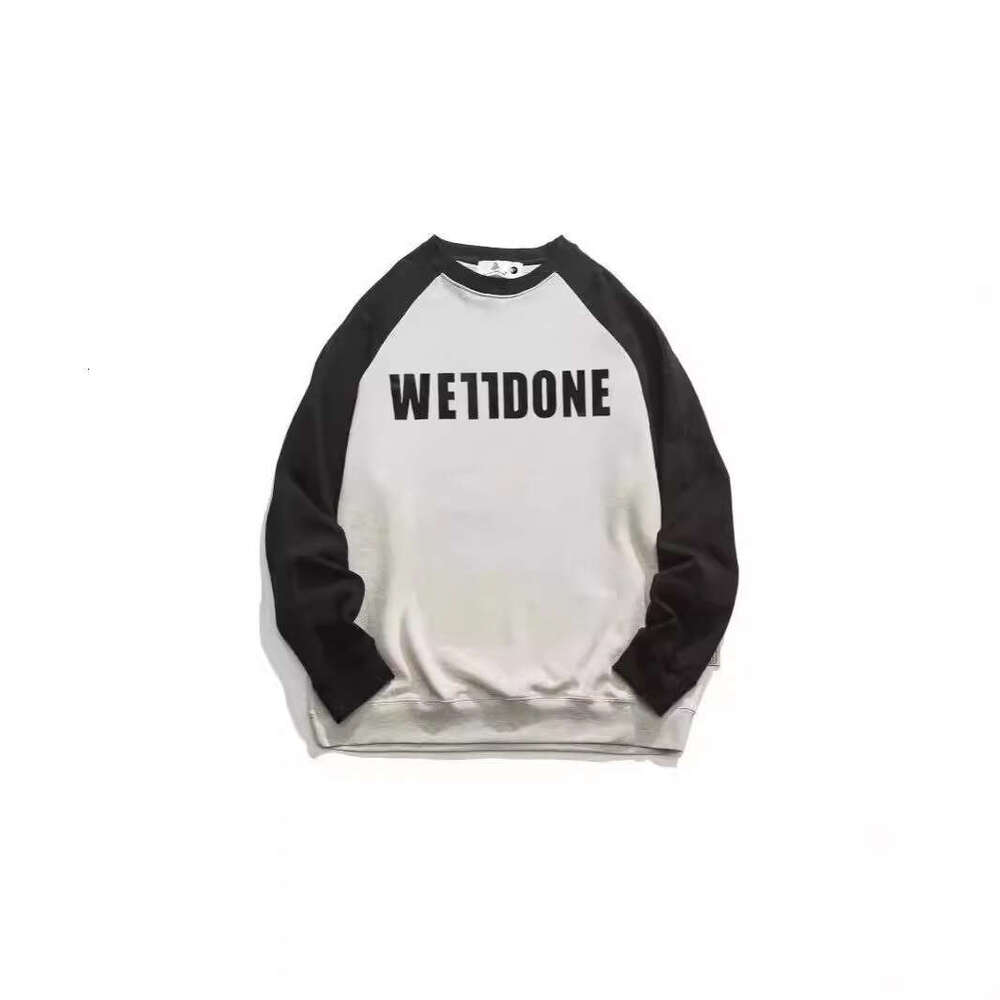 American high street niche couple leisure brand letter print pure cotton simple campus style round neck hoodie trend