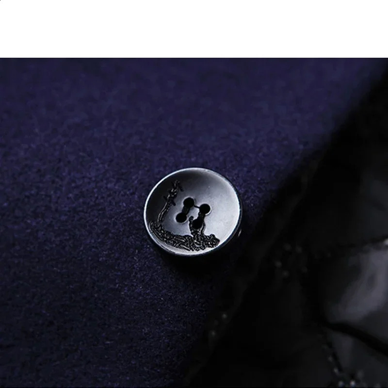 EUR Size SXXL Autumn Winter Thick Warm Standup Collar Woolen Men Coat Business Casual Slim CoatWoolen Jacket Male Windbreaker 241220