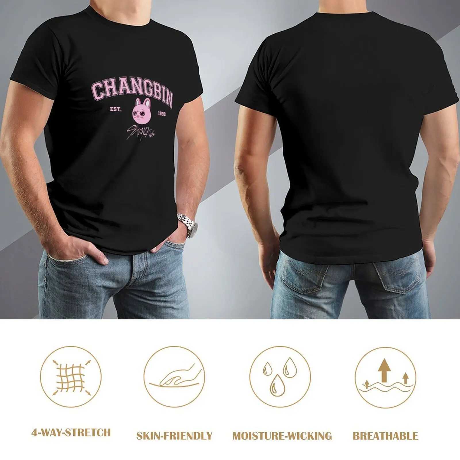 Zhang Bin Cute Member T-shirt Pure Anime Character Mens T-shirt Mens W241223