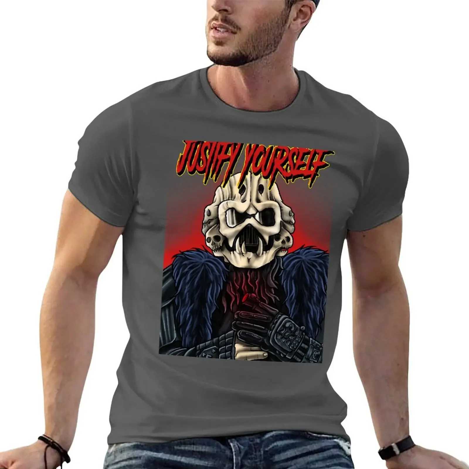 Flat fit plus size slim fit mens T-shirt red dwarf prosecutors T-shirt mens clothing harajuku oversized graphic T-shirt W241223
