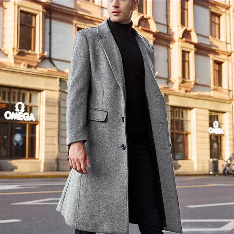 Winter Men Long Coat Casual Fashion Jackets Man Parkas Outerwear Overcoat Business Windbreaker Streetwear Male Clothes 241220