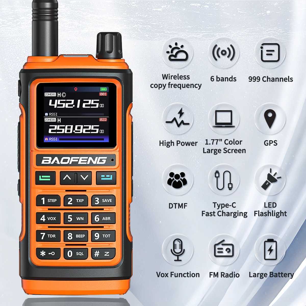 Baofeng UV-17 Pro GPS Walkie Talkie Air Band FM Long Range Ra Wireless Copy Frequency Handheld DTMF Two Way Ham Ra UV-5R Z241223