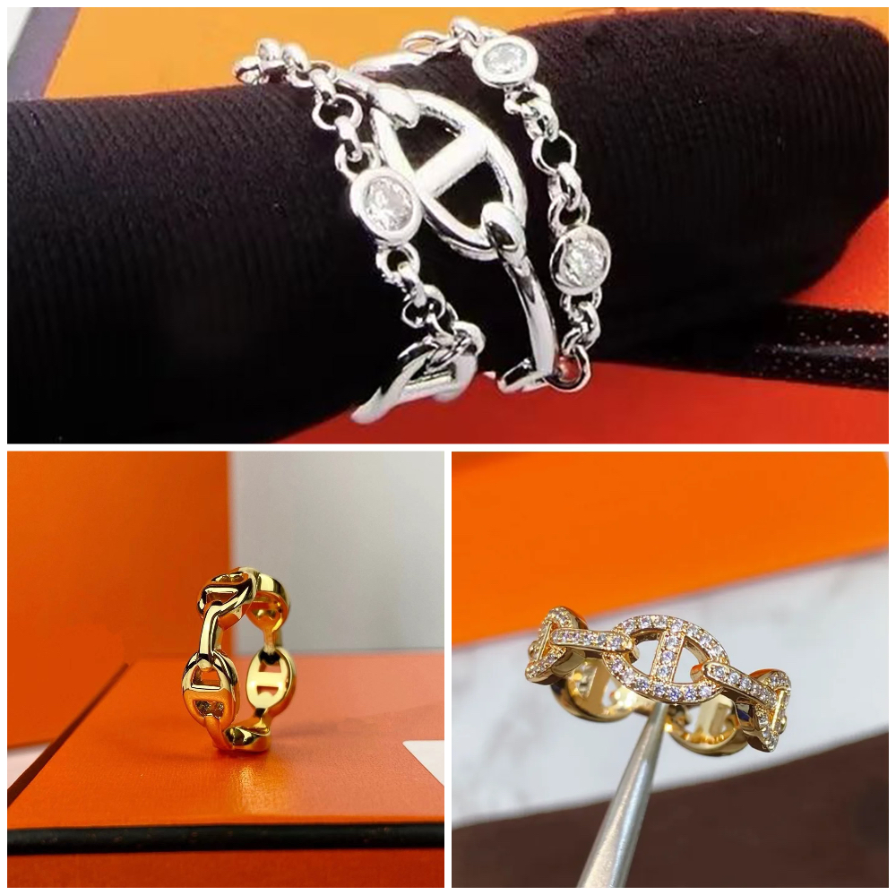 designer rings gold ring mens jewelry designer diamond ring 18k gold jewellery Rose Gold Copper Classic Wedding designer ring silver jewelry wed ring for woman gifts