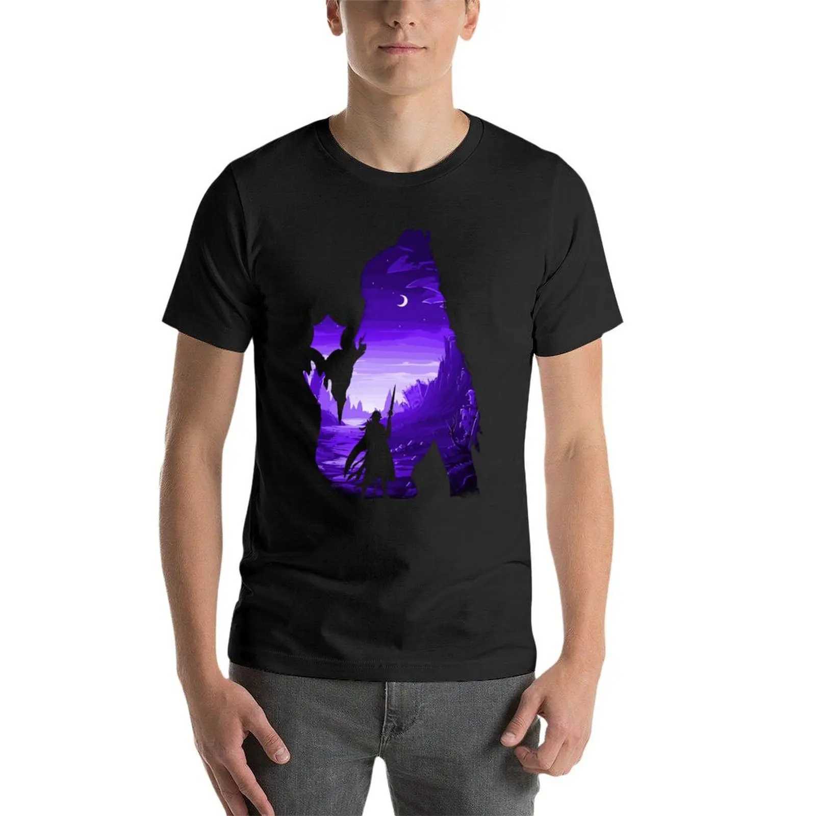Baldurs Gate 3-ShadowHeart * Negative Illusion * T-Shirt Boys Animal Print Sublime Plain Black T-Shirt Men W241223