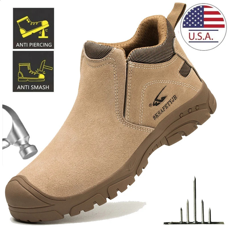 Insulated mens work boots perforated safety shoes composite toe welding protective shoes detachable work shoes sports shoes 241223