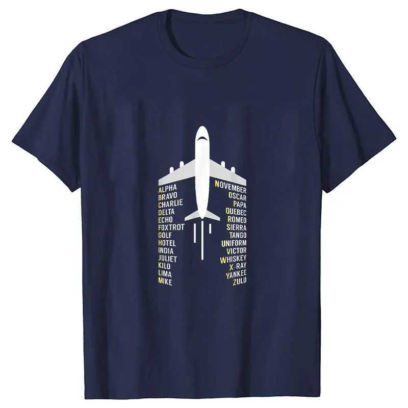 Phone Alphabet Aviation Pilot Airplane Mens Shirt Fun Summer Mens T-shirt Pilot Neutral T-shirt Extra Large T-shirt W241223