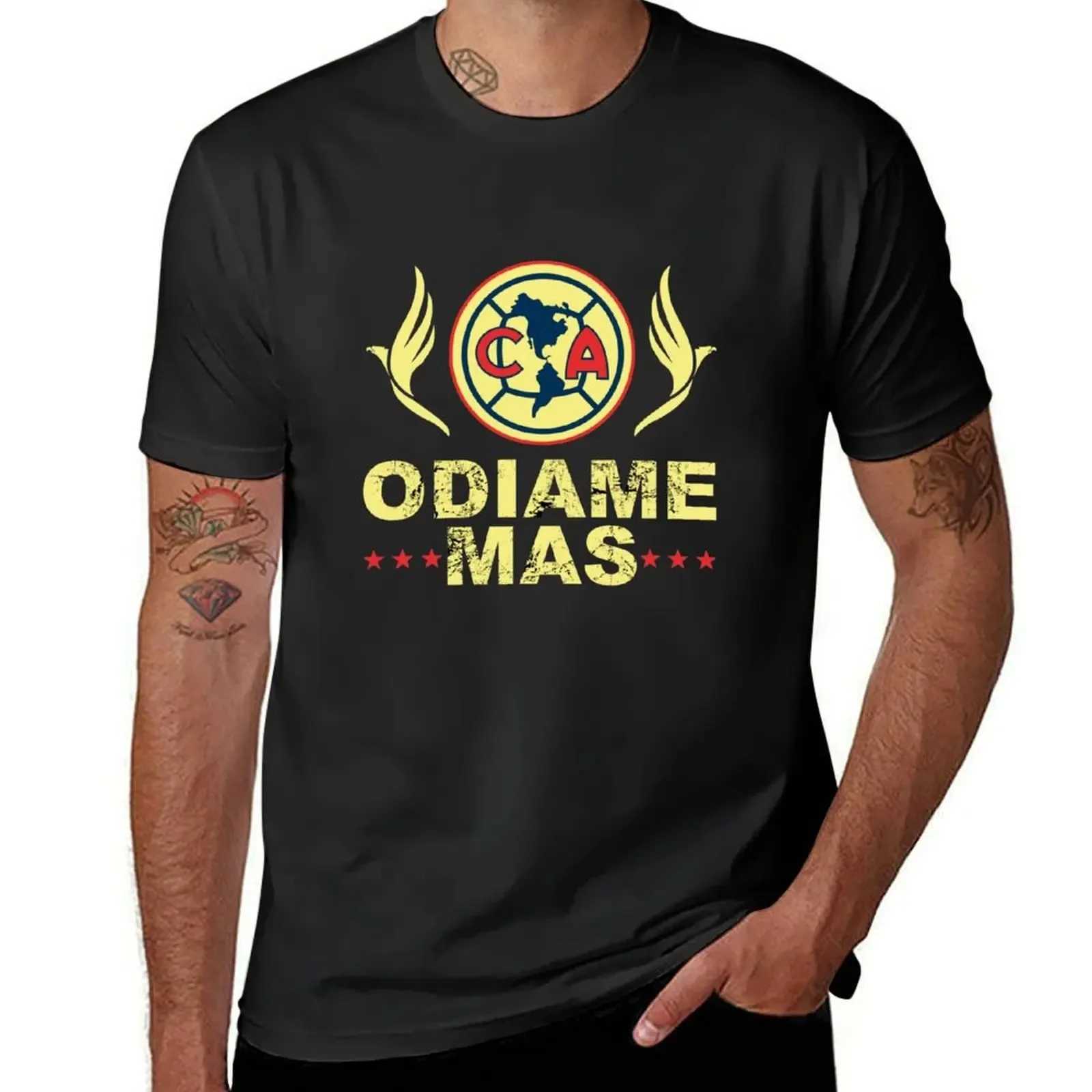 Las Aguilas De Club America ODiame Mas Mexico Football Team Gifts for the Family Mens sportswear mens plain T-shirt W241223